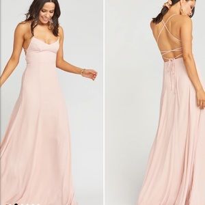 Show Me Your MuMu Godshaw Goddess Gown — Dusty Blush Crisp